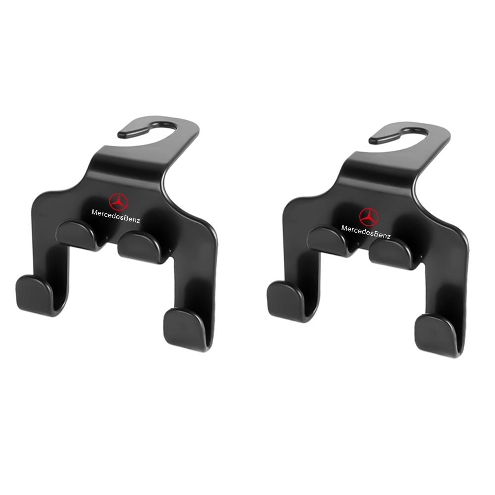 OZQU2 Car Seat Back Hook Organizer Holder Storage Hanging Clips For Mercedes Benz AMG W166 GLE C167 B E A C Class W205 W176 W213 GLC