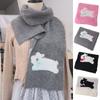 Soft Cartoon Thick Shawl Warmer Long Scarf Large Rabbit Knitted Scarf  Spring