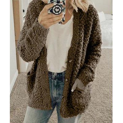 Женская осенне-зимняя плюшевая толстовка, модный повседневный плюшевый кардиган, женский свободный свитер, топы больших размеров