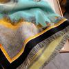 Fashion Printed Imitation Cashmere Scarf Femininity Double-sided Thickened Warm Winter Scarf Dual-purpose Shawl Outside