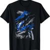 Сине-серые мазки _ Крутая графическая футболка _ L XL 2XL _ Мужская футболка