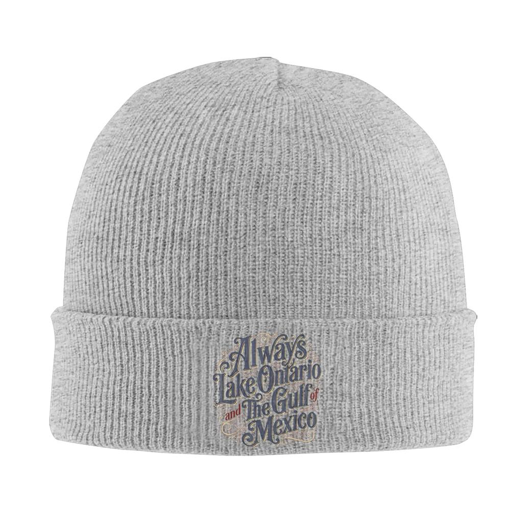 New Lake Ontario Forever Animals Flag Funny Hats Autumn Winter Beanies Warm Cap Unisex Acrylic Bonnet