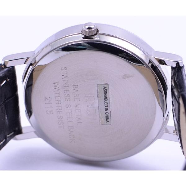 Citizen Унисекс D021-304 ( Смотреть Q&Q День) Круглые часы, черные, аналоговые