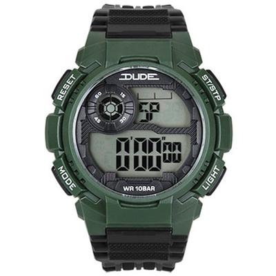 J-AXIS Мужская SDU01-GR (DUDE Sun Flame) Круглые часы зеленые цифровые
