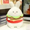 Creative Soft Burger Rabbit Doll Plush Toy Little White Rabbit Doll Children's Soothing Ragdoll Birthday Gift