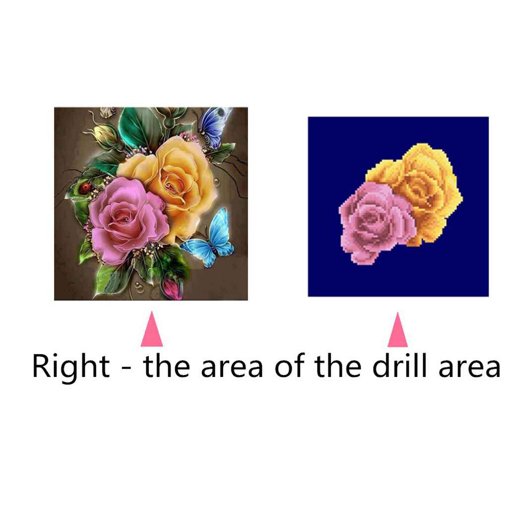 5D Flower Resin Diamond Stitch Crystal Embroidery Painting Room Decorative Resin Needlework Picture