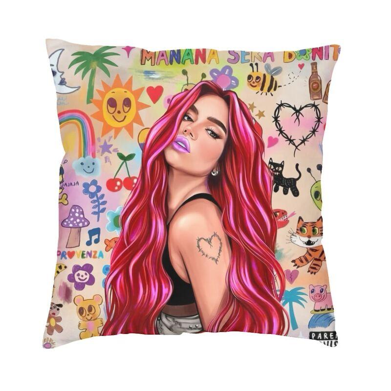 Modern Karol G Bichota Season Cushion Cover Polyester Reggae Ainger Pillow Case for Living Room Pillowcase