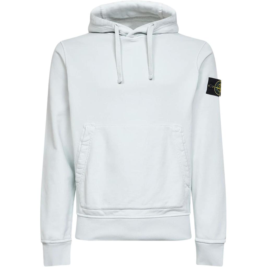 STONE ISLAND Толстовка с капюшоном и длинным рукавом с карманом и логотипом, унисекс, L1S156100062S0051-V0041