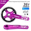 TANKE Crankset 170MM Bicycle Chainring Hollow Integrated Crankset 104 BCD Narrow Wide Bike MTB Crown  Square Hole Sprocket Crank