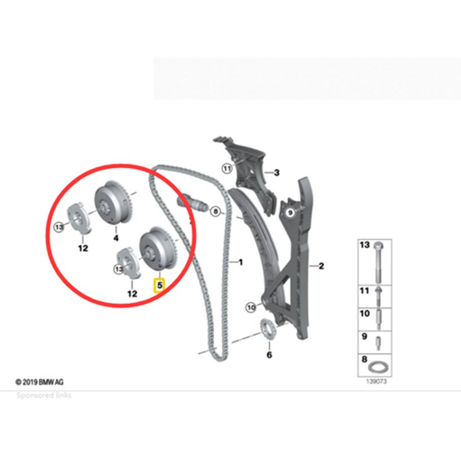 Car accessories 1136 7583 207 208 camshaft Adjustment unit gear pulley for BMW N52 N52N N51 N55 E90 E60 E81 F20 F21 F30 F32