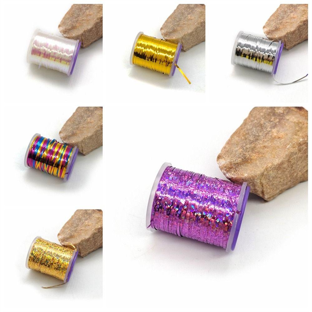 1mm Nymph Thread Fly Tying Materials Tinsel Flash Streamer Midges Flat Tinsel Fishing Flies