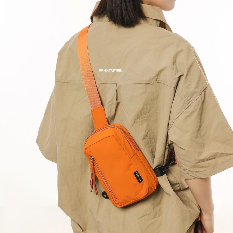 Простая трендовая повседневная мужская нагрудная сумка, японский легкий наплечный маленький рюкзак, женская сумка-мессенджер для отдыха и спорта