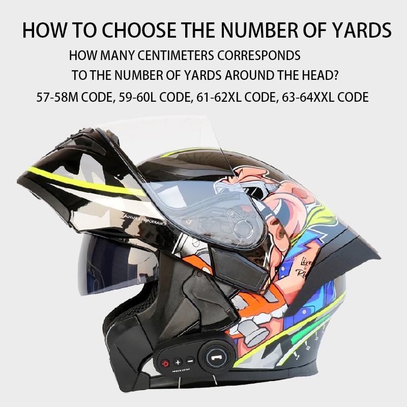 Bluetooth Motorcycle Helmets Full Face Helmet Flip Up Double Lens Anti-Fog Design Moto Helmet For Motorcyclist