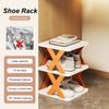 Convenient Folding Organizer Corrosion-resistant Narrow Shoe Organizer Bedroom Accessory Shoe Shelf