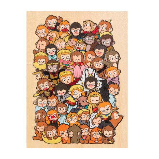 1/3 Набора Деревянная Пазл-Доска с Рамкой 3D Неправильной Формы Котенок Собака Панда Дом Король Обезьян Автомат со Снеками Пазл Украшение Орнамент