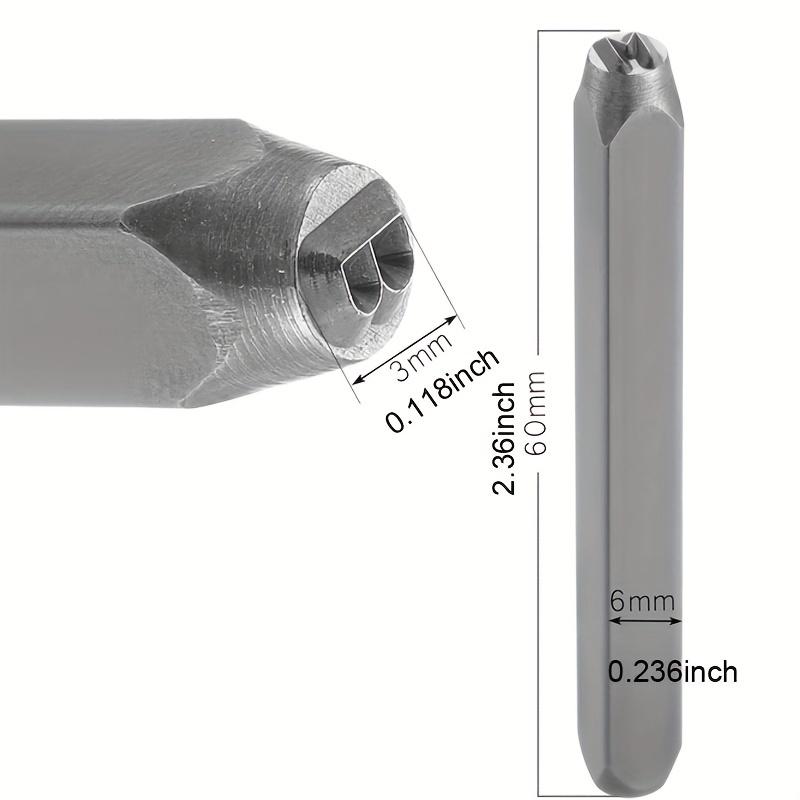 1 шт. Набор инструментов для штамповки металла (1/8") 3 мм, Стальной набор пуансонов с цифрами и буквами, Для изготовления ювелирных изделий, Инструменты для штамповки подвесок