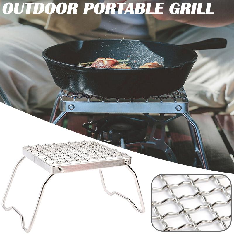 Мини-складной гриль, сетчатая походная плита, печь для барбекю, подставка для гриля, инструмент для приготовления пищи на открытом воздухе, барбекю, пикника
