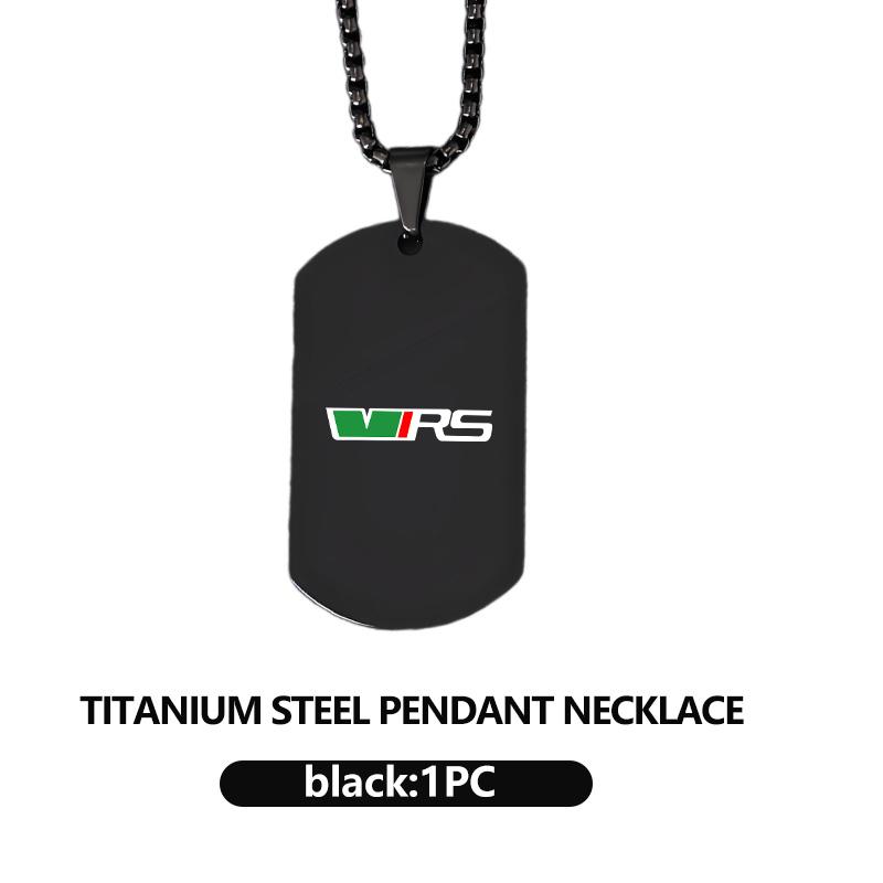FMO3 For Skoda Car Logo Necklace Stainless Steel Hang Tag Necklace Fashion Pendant Accessories VRS Octavia 1 2 3 Rapid Kodiaq Karoq