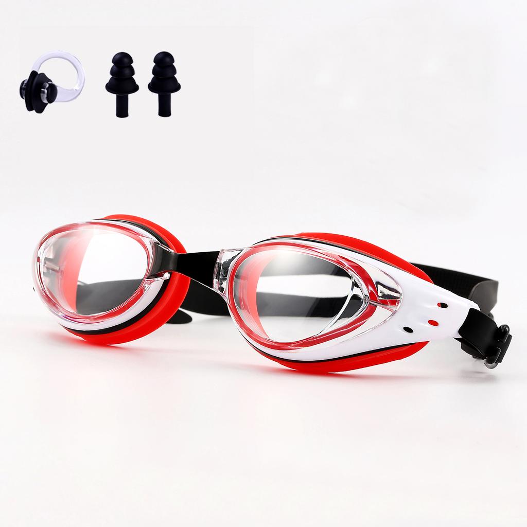 Очки для плавания для взрослых Водонепроницаемые противотуманные очки для плавания с высоким разрешением Очки для дайвинга Плавательное снаряжение для мужчин и женщин