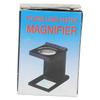 Three Fold Scale Magnifier 10X Magnification Optical Viewer Jewelry Magnifier  Coin Identifying