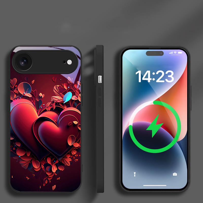 Великолепная Огненная Роза Подходит для iPhone 17 Pro Max 16E 15 Pro 14 13 Plus 12 mini 11 16 Air 17Pro Магнитный Стеклянный Чехол для Телефона