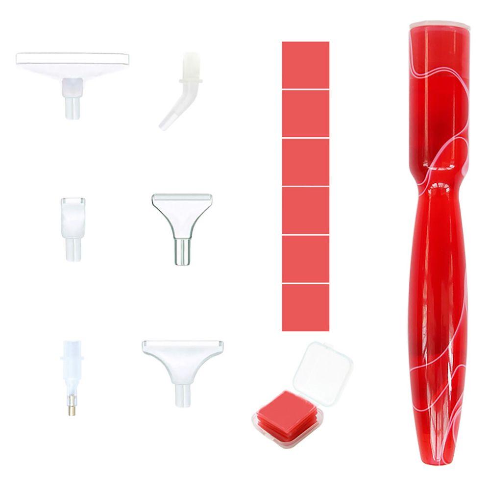 Ручка для точечной вышивки крестом, ручка для рисования алмазной мозаикой из смолы, ручка из смолы, сменные головки для ручки из сплава