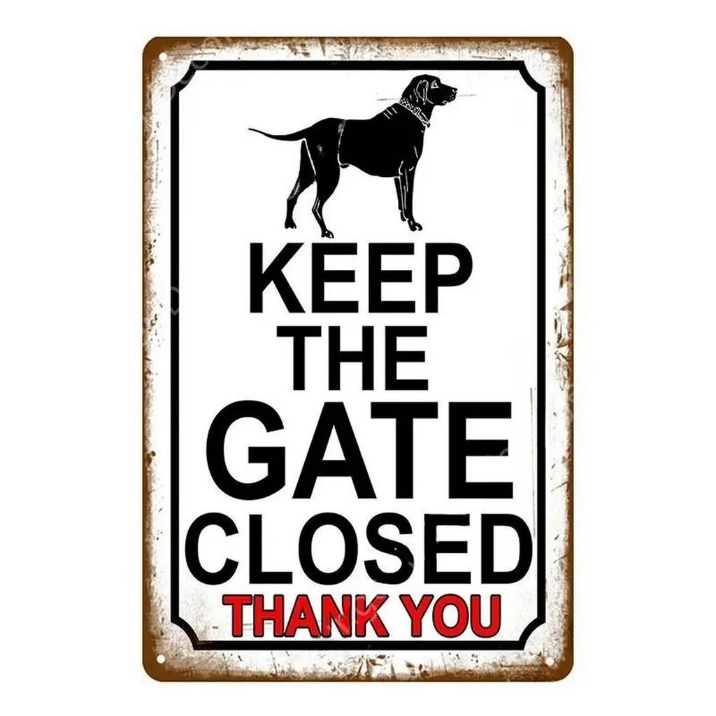 Decor Warning Vintage Metal Tin Signs Beware Dog Kisses Funny Poster Decor for Cafe Garage Bar Pub Club Man Cave Wall Decoration