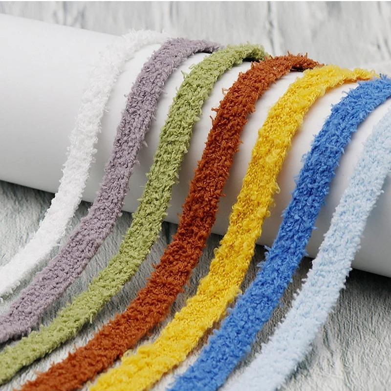 1.5cm Width Fluffy Plush Shoelaces for Casual Shoes Laces for Sneakers Sports Running Shoe Strap 100/120/140/160CM Accessories
