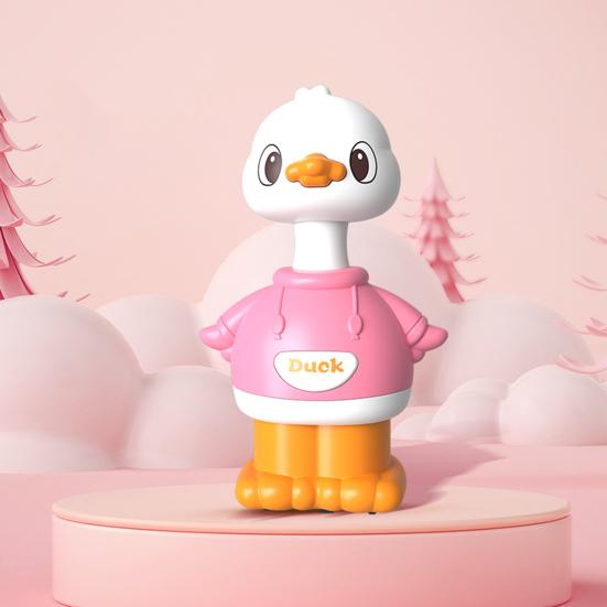 Детская игрушка «Гуляющий утенок» Нажми и едь Инерционный привод Оттягивание назад Вращающаяся на 360 градусов голова