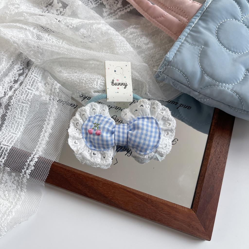 Мультяшные милые заколки для волос с кроликами, тканевые кружевные детские BB-заколки, заколки для волос для маленьких девочек, детские аксессуары для волос, головные уборы, зажимы для волос