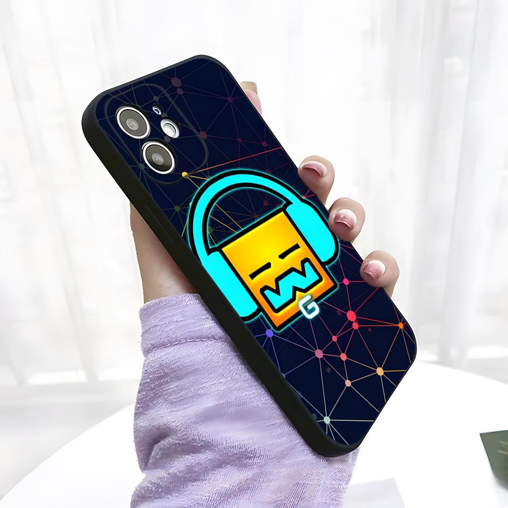 Игровой чехол для телефона G-Geometry Dash Для IPhone 17 Pro Max 15 Pro 16 14 Plus 12 13 Mini 11 Pro Ударопрочный Мягкий чехол