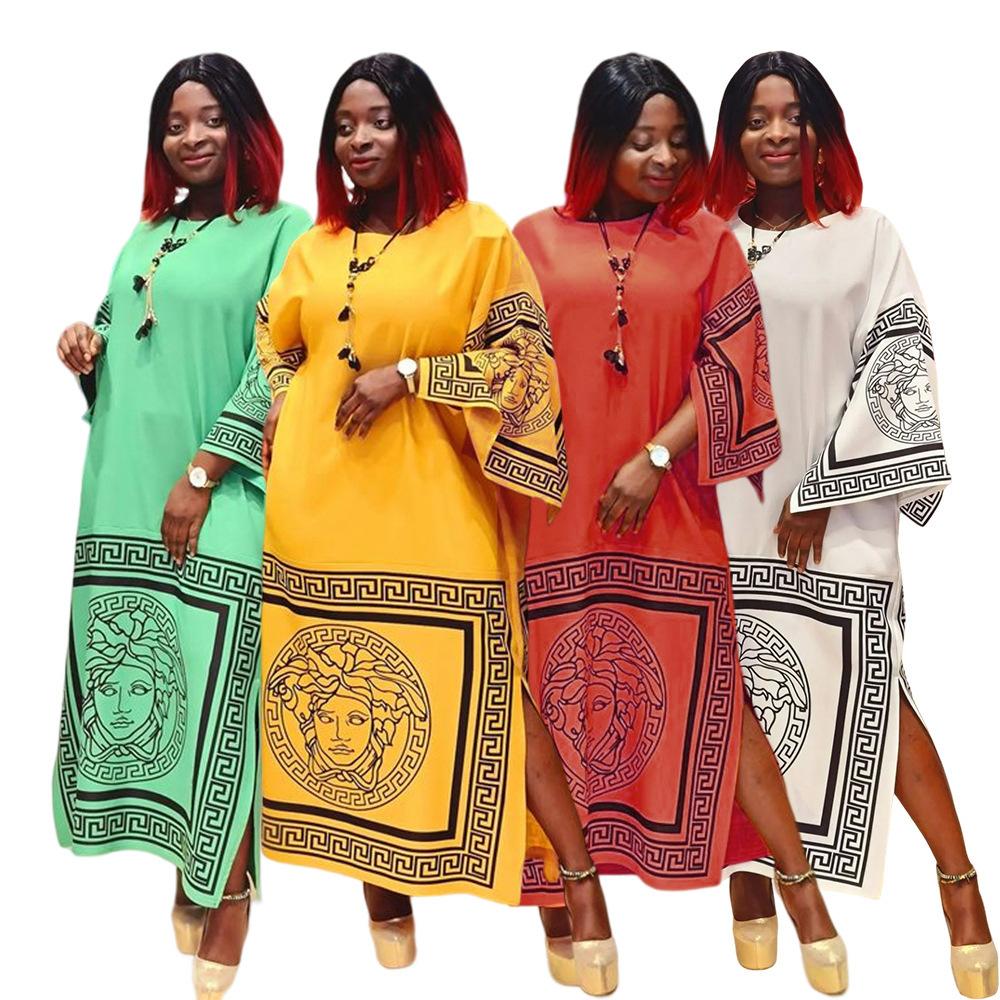 Plus Size 4XL Oversized Long Dress Women Floral Print Maxi Dress Summer Strap Off-shoulder Big Swing Party Dresses Vestidos