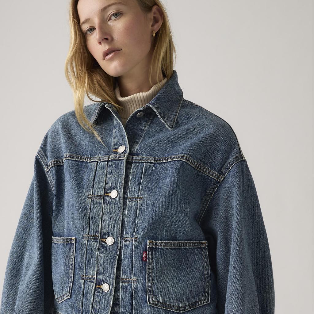 Levi's Джинсовая куртка с рукавами-фонариками Trucker Jacket Женская 003NQ-0003 US L