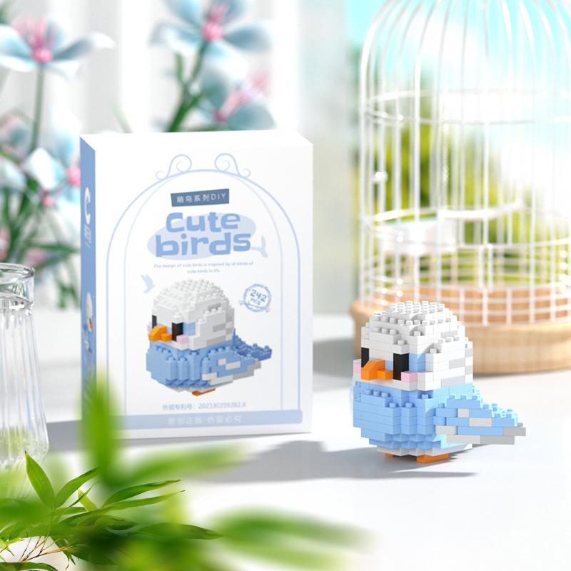 Kawaii милые птицы, маленькие строительные блоки, набор, креативные развивающие строительные игрушки для мальчиков и девочек, игрушки, подходящие для украшения