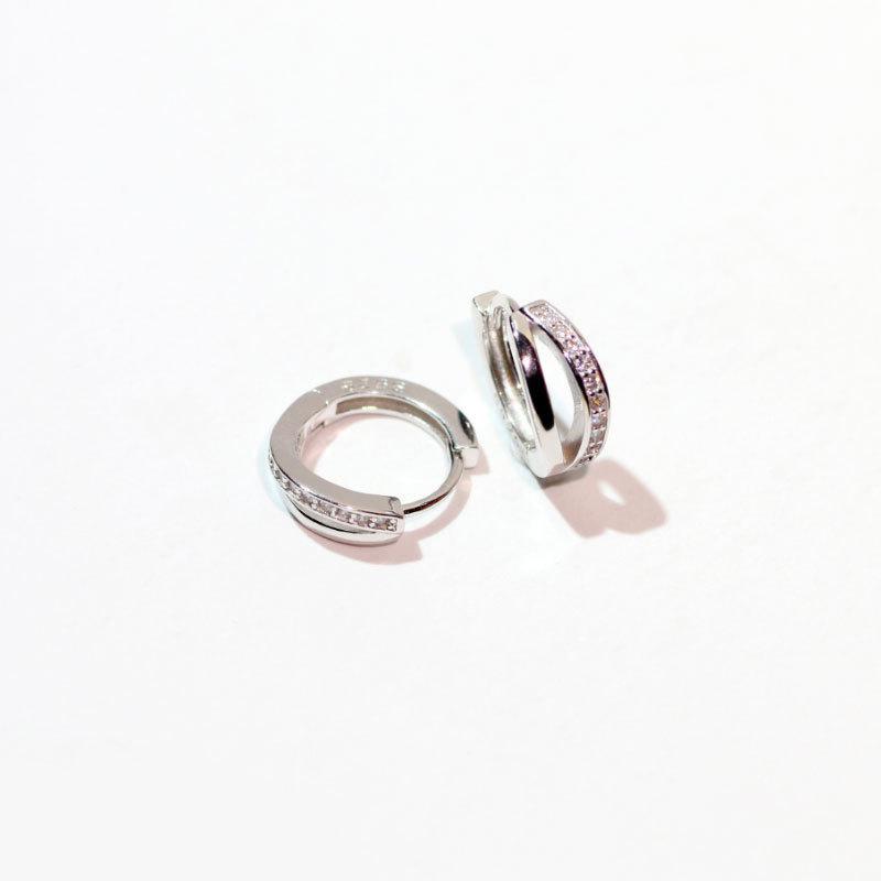Серьга с штифтом из чистого серебра, Серьга-кольцо из цветного золота, Крючок для уха, Украшения из розового золота