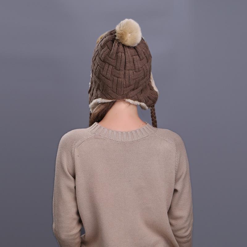 Осенне-зимняя новая клетчатая защитная шапка для ушей Lei Feng, плюшевая шапка для улицы, осенне-зимняя вязаная шерстяная шапка