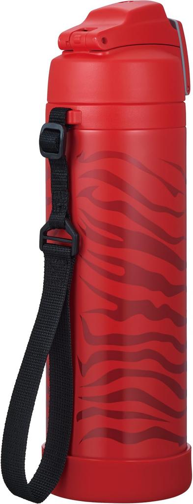 Thermos Vacuum Insulated Sports Bottle with for Cold Drinks R Strap, 1L, Red, Only, FJI-1001
