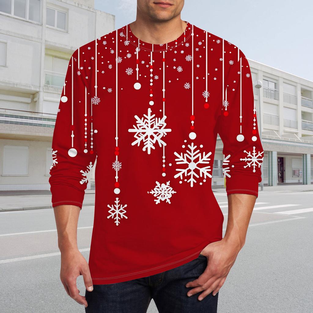 Men's T Shirt O-Neck Clothing Apparel Outdoor Long Sleeve Print Fashion Designer Vintage