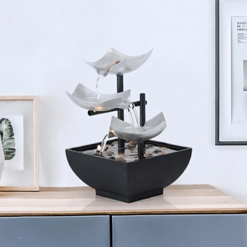 Relaxing Indoor Waterfall Realistic Desktop Fountain Zen Style Flowing Water Fountain Gift