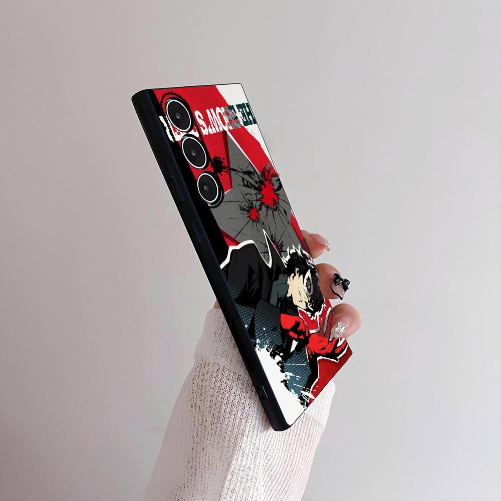 Чехол для телефона P-Persona 5 Аниме для Samsung Galaxy S25 S24 S22 S23 Ultra S21 S20 Plus 5G Матовый Нескользящий Полное Покрытие Мягкий Чехол