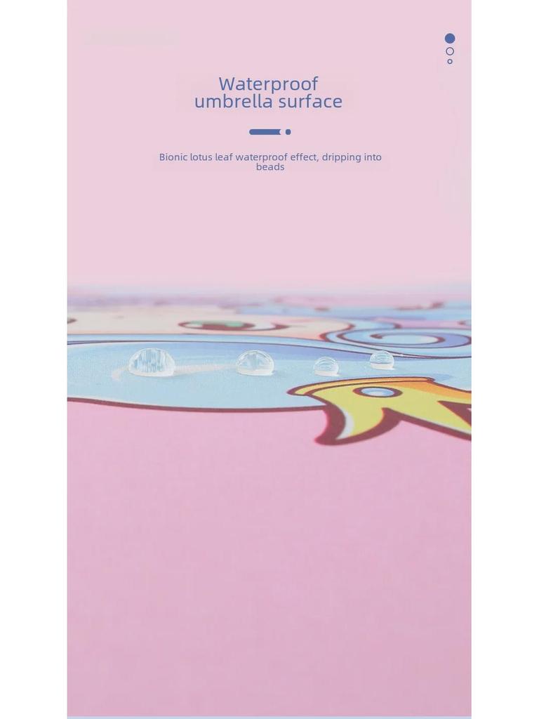 Детский автоматический зонт Cartoon – водонепроницаемый, с длинной ручкой, унисекс, солнцезащитный козырек
