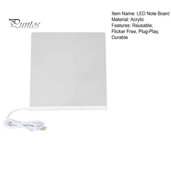 Доска для сухого стирания с подставкой, мягкая подсветка, USB Plug-Play, многофункциональная светящаяся акриловая доска для сообщений, светодиодная доска для рисования