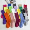 Women's Solid Color Medium Tube Socks Anti Slip Sweat Absorbing Wear-resistant Light Stockings