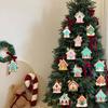 Yousheng 8/15/16Pcs Christmas Ornaments Cooking Gingerbread Man House Hanging Decoration Holiday Tree Pendant for Home Fireplace Window Decor