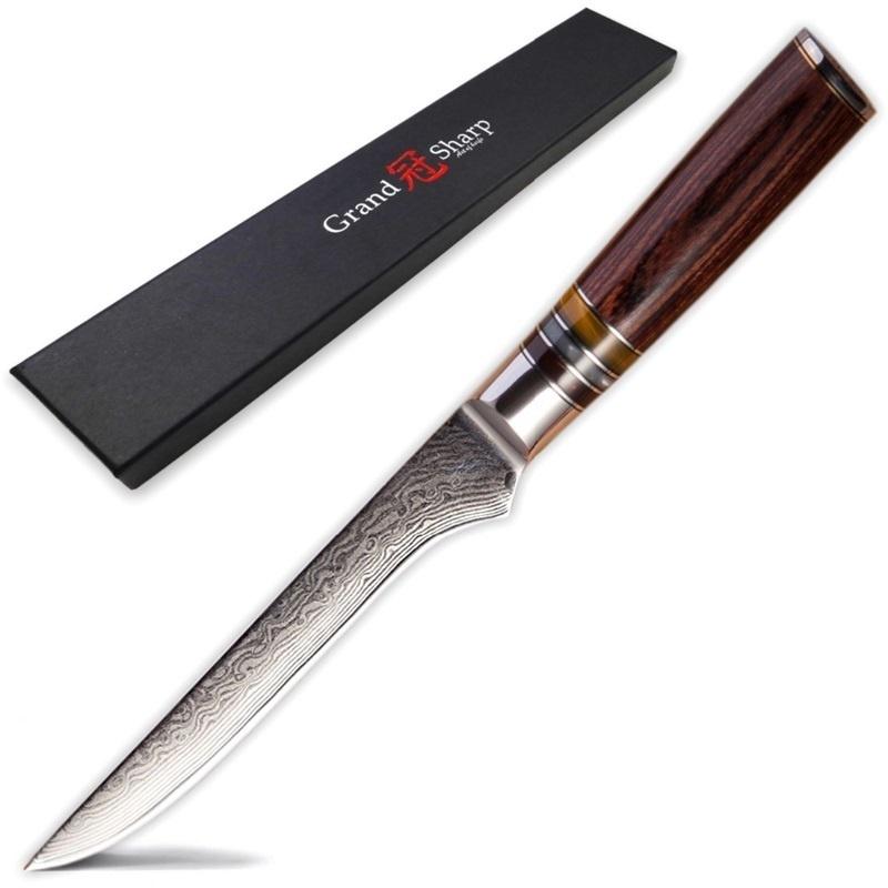 5,5-дюймовый нож для обвалки VG10, лезвие, японская дамасская нержавеющая сталь, 67 слоев, кухонные ножи шеф-повара