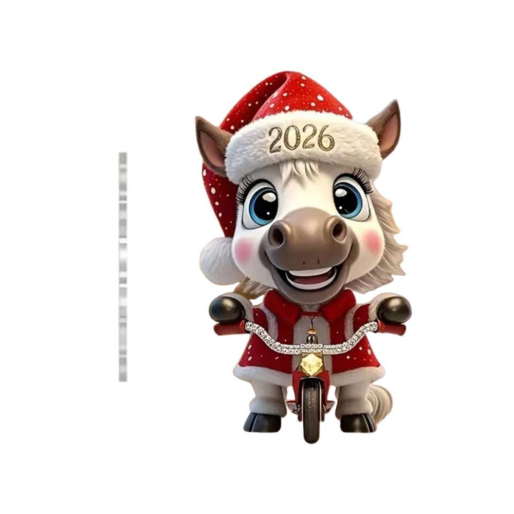 Новый 2D Плоский Рождественский Подвесной Кулон Сияющий Имитация Лошади Подвеска Балерина Акриловый Брелок Шармы для Сумки