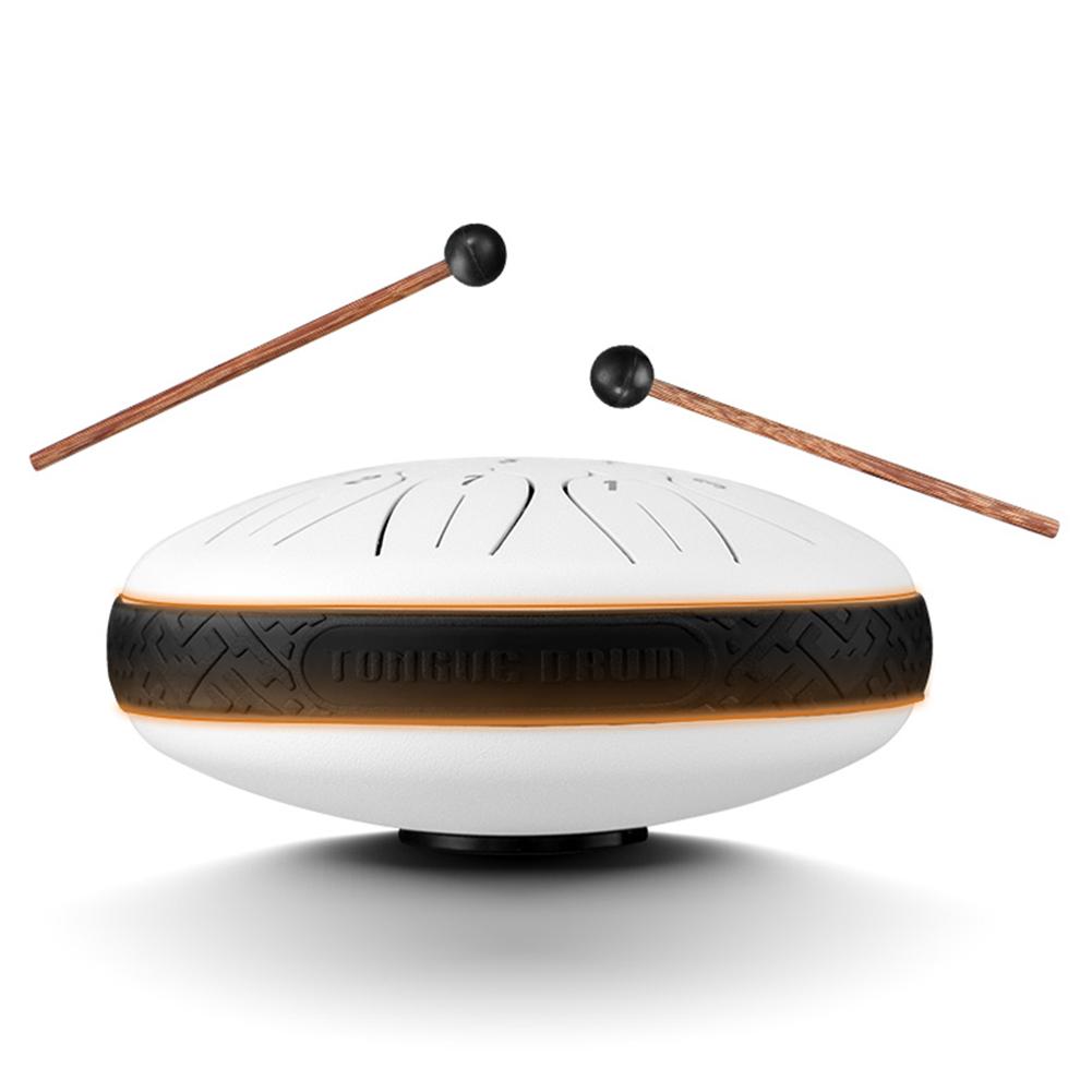 6-дюймовый 11-тоновый стальной барабан с ручным барабаном и барабанными палочками, ударные музыкальные инструменты