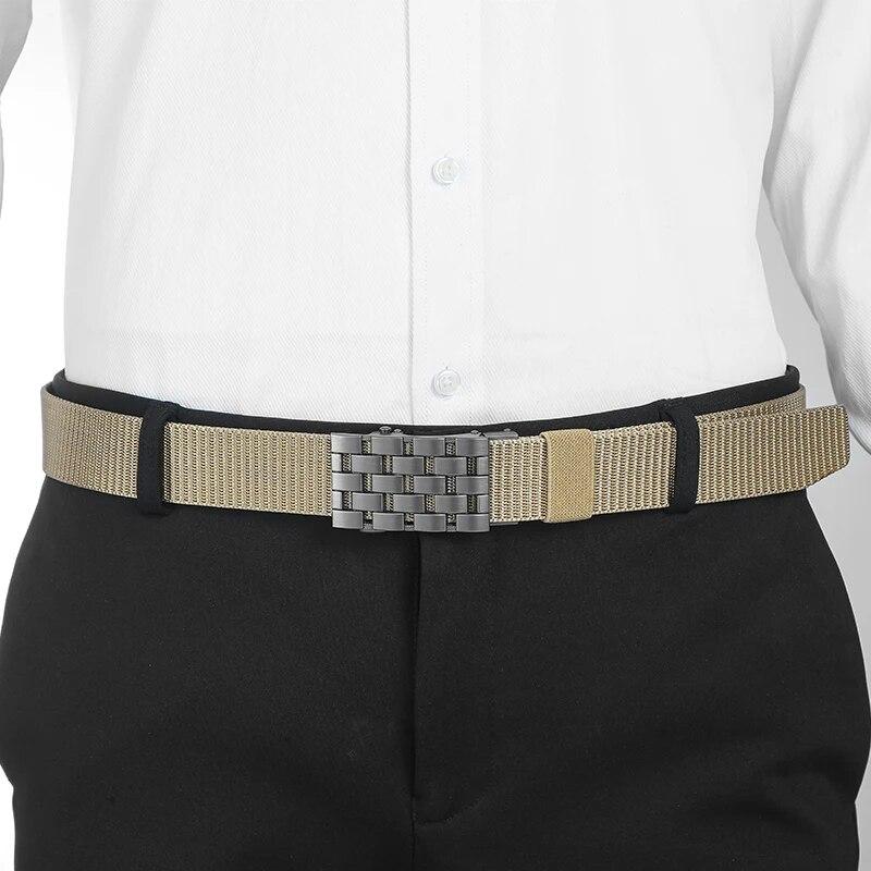 Мужской тканевый ремень, нейлоновый холст, автоматический ремень, мужской Cintures для мужчин, модный лямочный ремень, дизайнерский джинсовый рабочий ремень, мужской