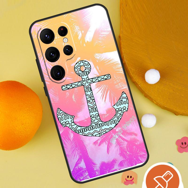 Nautical Anchor Boat Sea Case For Samsung Galaxy S25 Ultra S24 S23 S22 S21 Ultra S9 S10 S20 Plus S24 FE Funda Cover