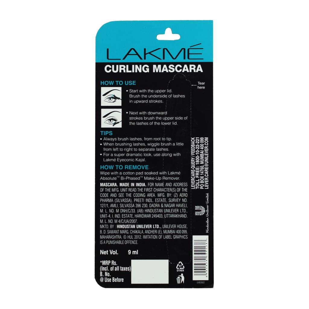 Curling Mascara (9 Ml), Curling Mascara Eyeconic, Lakme